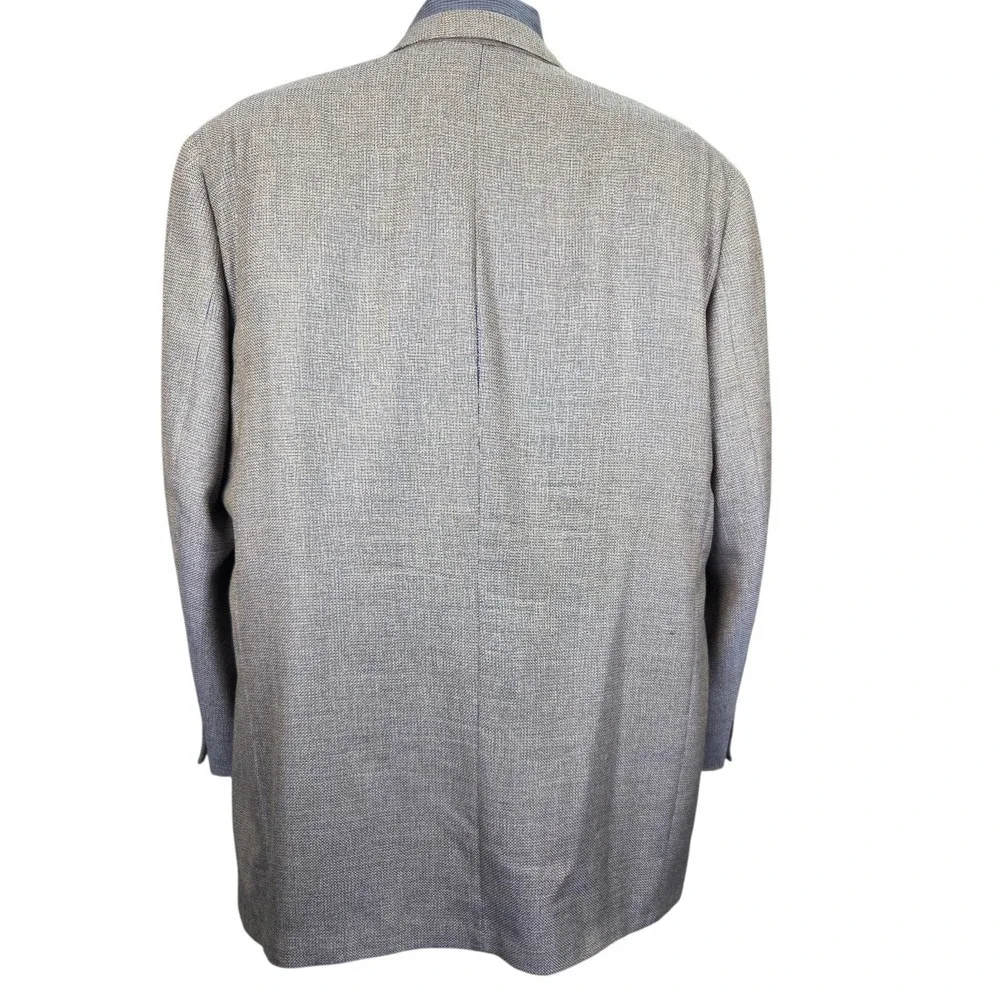 Vtg Ermenegildo‎ Zegna Neiman Marcus Blazer Jacket Cashmere 50L Blue Gold Gray